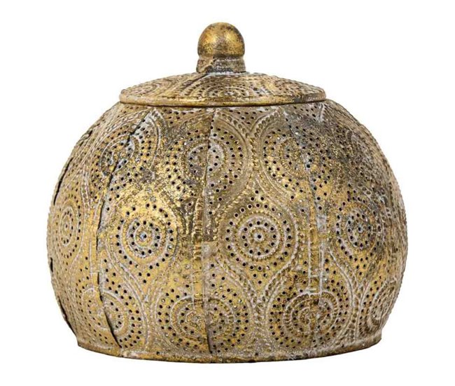 Caja Joyero de metal Dorado