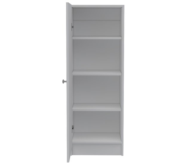 Aparador Belleria, Estilo Minimalista con 4 Estantes Blanco