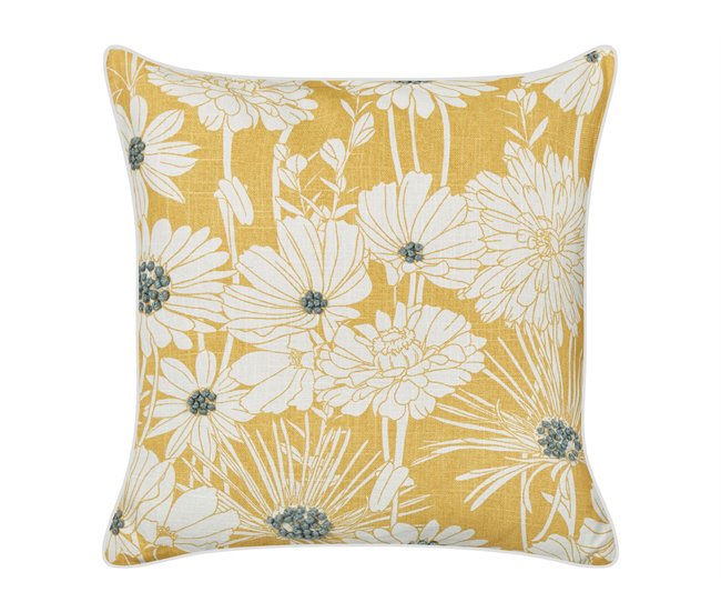 Beliani Cojín decorativo SCIRPUS Blanco/ Beige