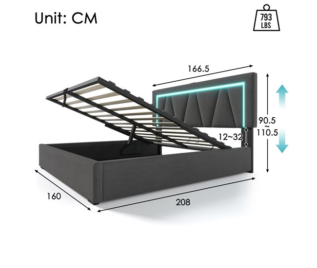 Canapés abatibles Gris