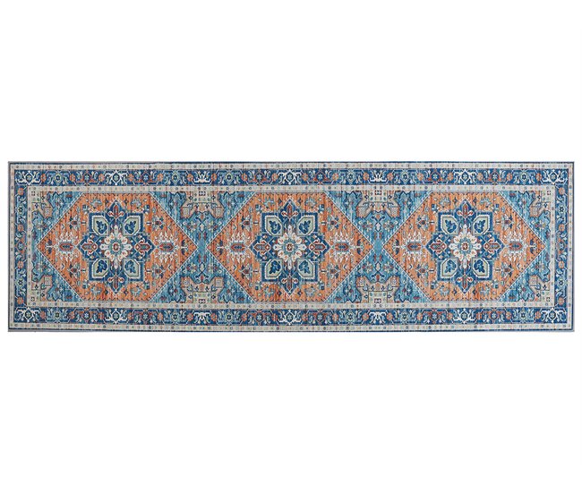 Beliani Alfombra de pelo corto RITAPURAM 60x200 Azul