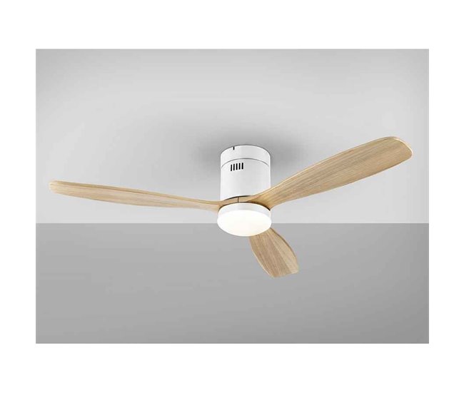 Lámpara Ventilador Metal Serie Siroco Blanco