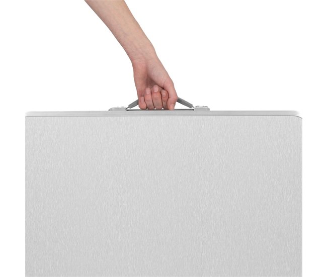 Aktive Mesa plegable camping ajustable en altura y antideslizante Gris