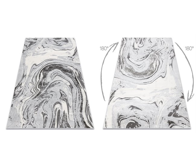 Alfombra LIRA E1686 Abstracta estructural moderna glamour 80x150 Gris