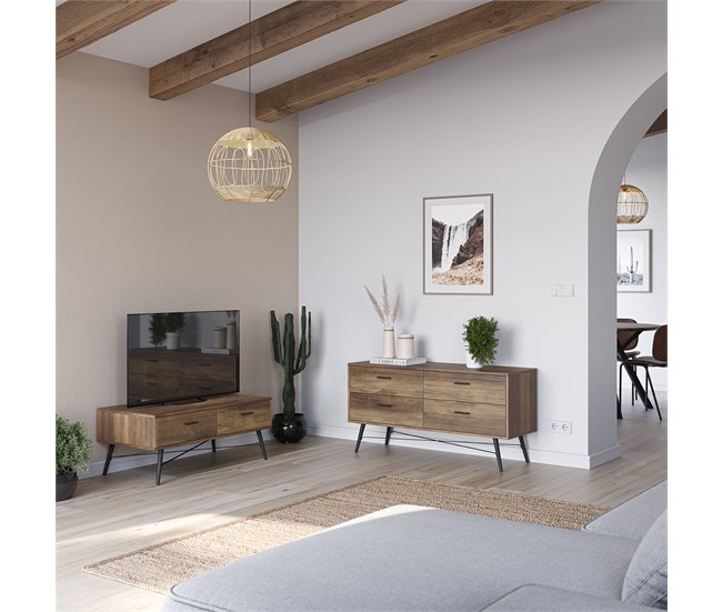Mueble TV Clavel 2 cajones Madera