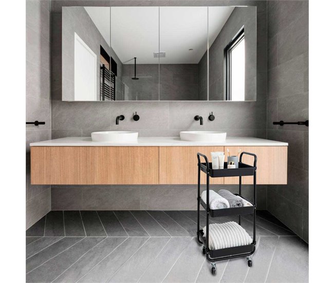 Carrito multiusos Garbo Quid  cestas Negro