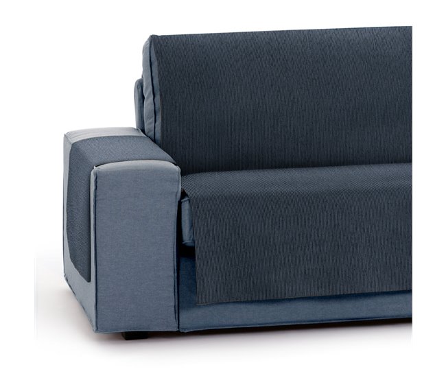 Vipalia Protector Cubre Sofá Sillón Liso. Modelo Chenilla Azul