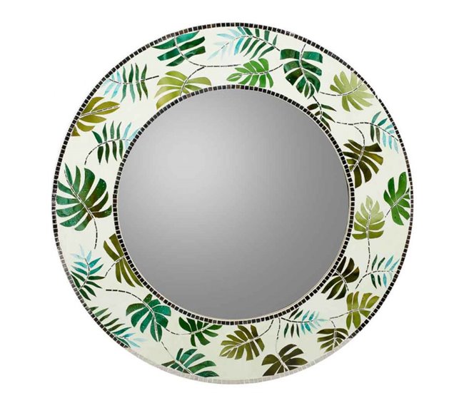 Espejo con mosaico Verde