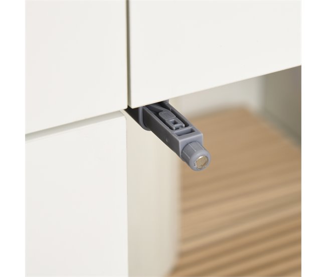 Alacena de Cocina MDF, Melamina de Madera HOMCOM, hogar - cocina Blanco