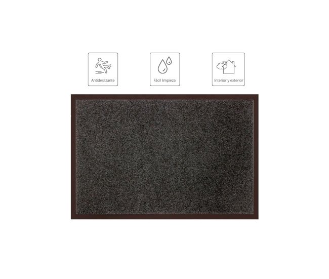 Acomoda Textil – Felpudo Atrapapolvo de Entrada 60x40 Gris