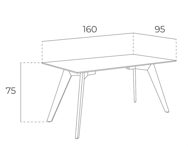 ANGEL CERDA Mesa comedor rectangular cristal Nogal