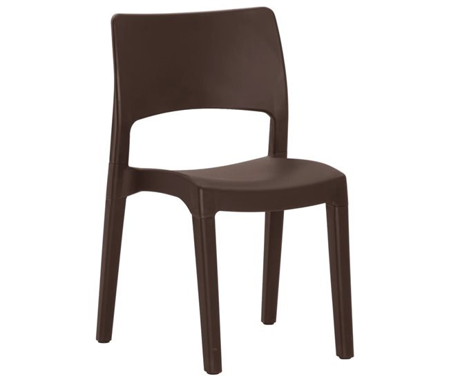 2 Sillas modernas de jardín de plástico Antracita