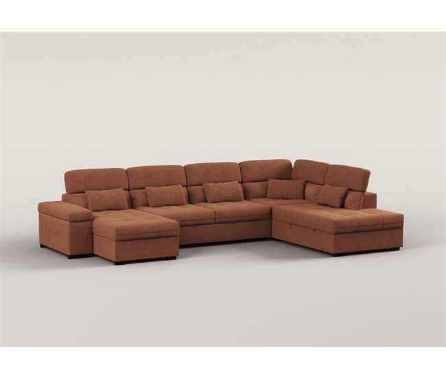 Rinconera con forma de U XXL STEWART Terracota