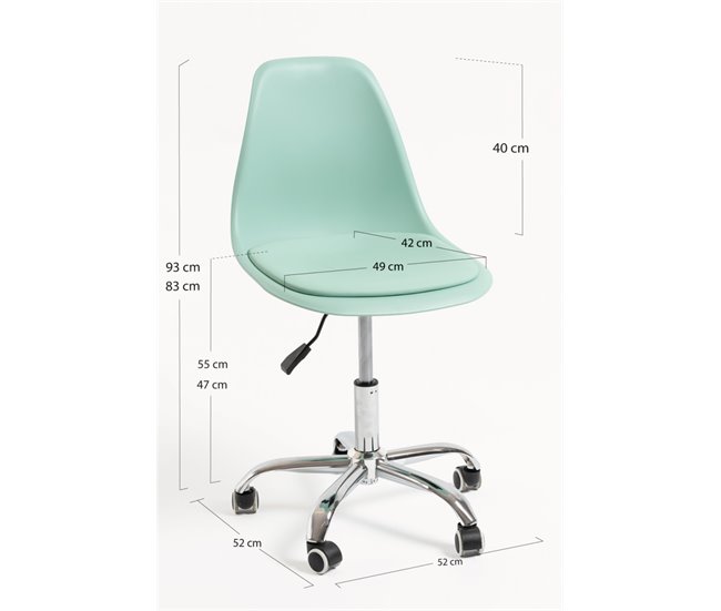 Pack 2 Sillas Dami Office Azul/ Verde
