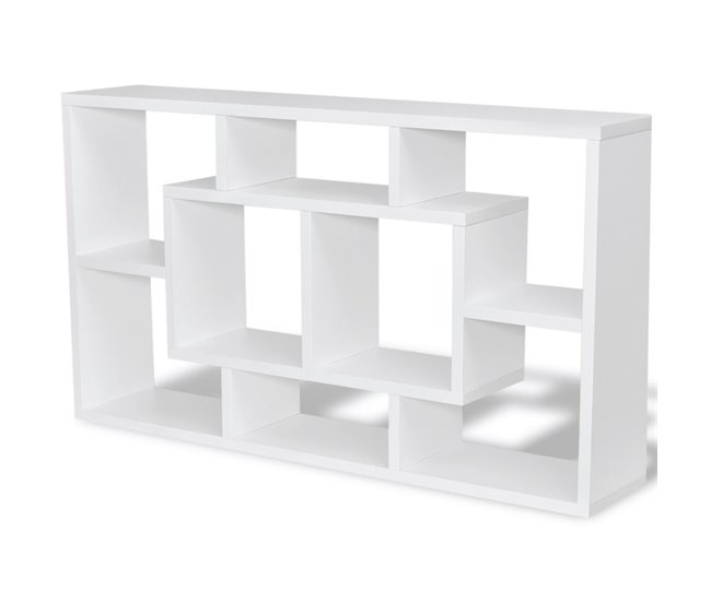 Estantería suspendida con compartimentos 85 Blanco/ Beige