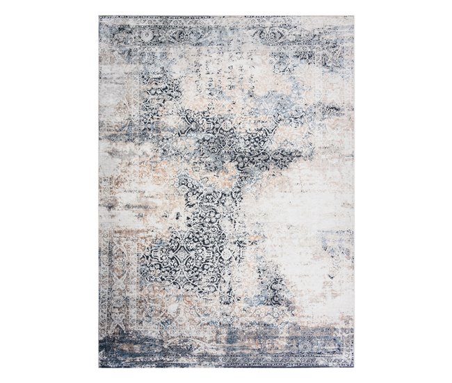 Alfombra lavable ANDRE 1016 Ornamento vintage 160x220 Gris