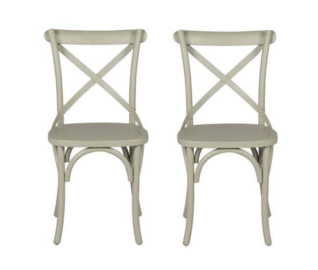 Pack de 2 sillas de cocina BISTROT II  Verde