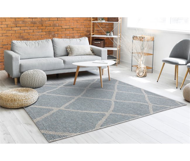 Alfombra HOUSE sisal 40345 enjerado Tejido plano efecto lanoso 200x290 Gris