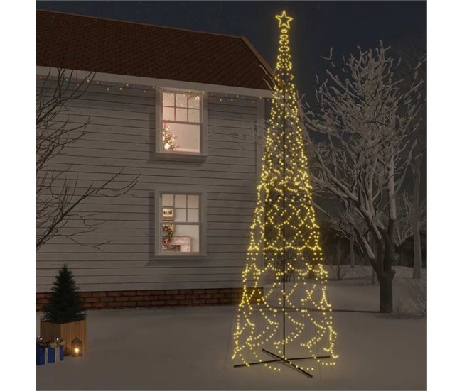 Árbol De Navidad Cónico Blanco