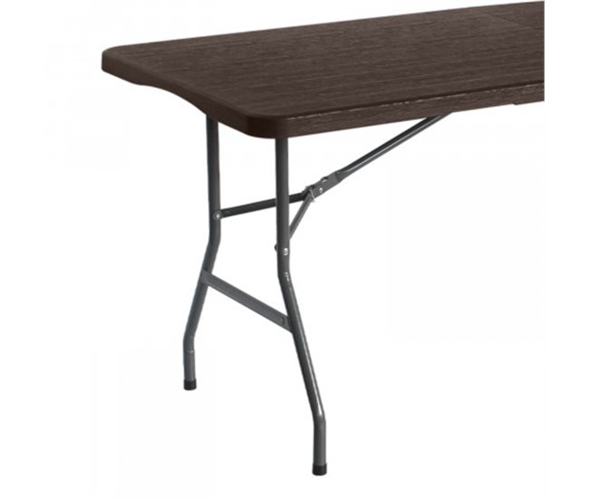 Pack 2 Mesas Plegables Rectangulares Efecto Madera O91 Marron