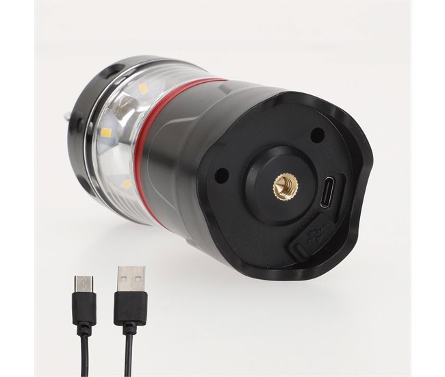 Aktive farol linterna LED trípode 3 en 1 USB y powerbank 220 lúmenes Negro