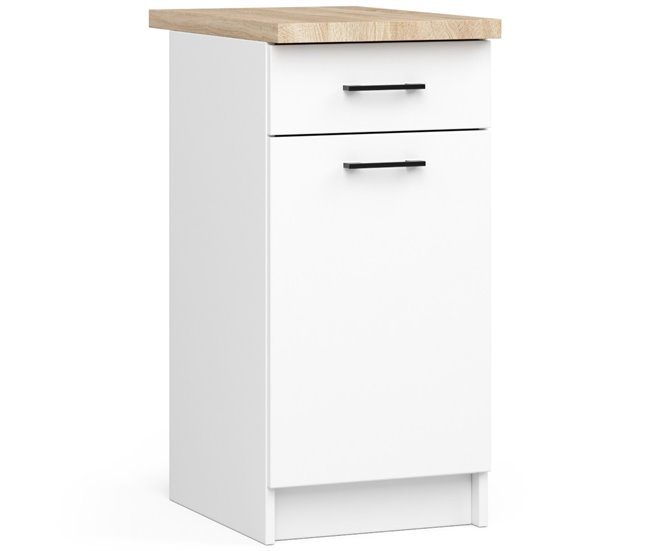 Armario de Cocina Independiente OLIWIA AKORD con 2 estantes 40 Blanco