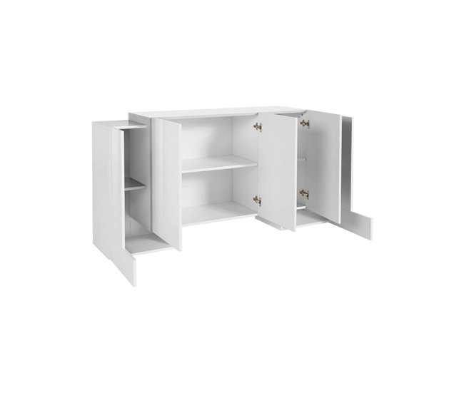 Aparador efecto madera 170 Blanco Brillo
