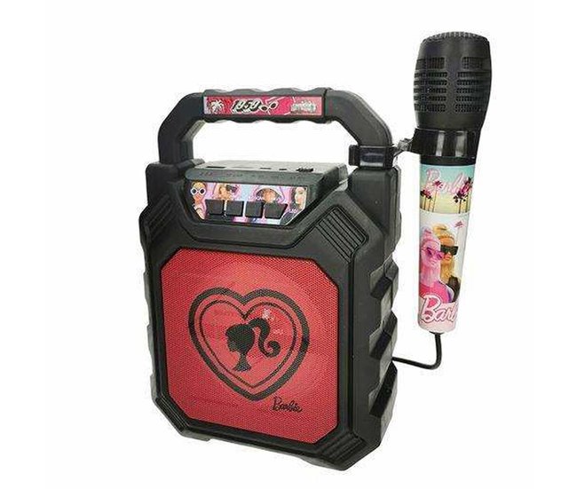 Altavoz Bluetooth Portátil con Micrófono Barbie Negro