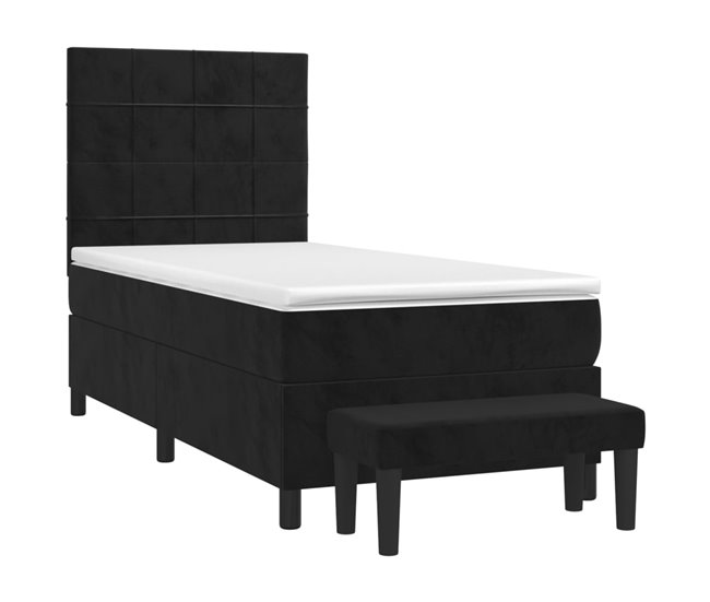 Cama box spring 90x190 Gris