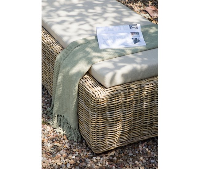 Beliani Tumbona PALESE Gris/natural