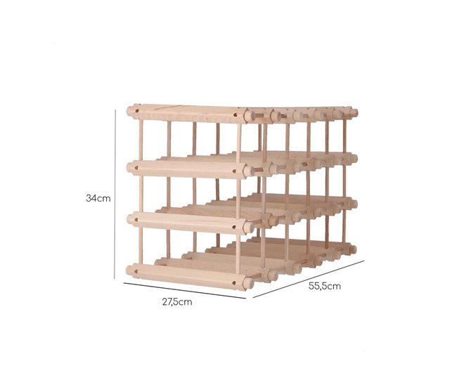 Botellero de haya Natural