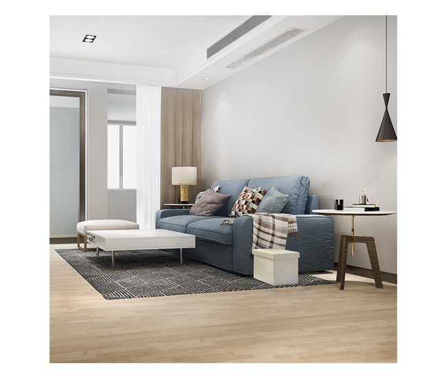 Acomoda Textil – Taburete para Almacenaje Plegable. Beige