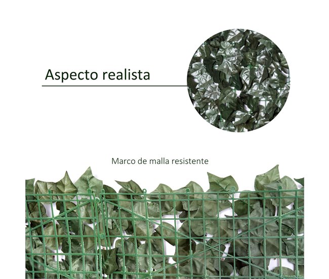 Artificial en Rollo PE Outsunny, terraza y jardín - jardinería Verde