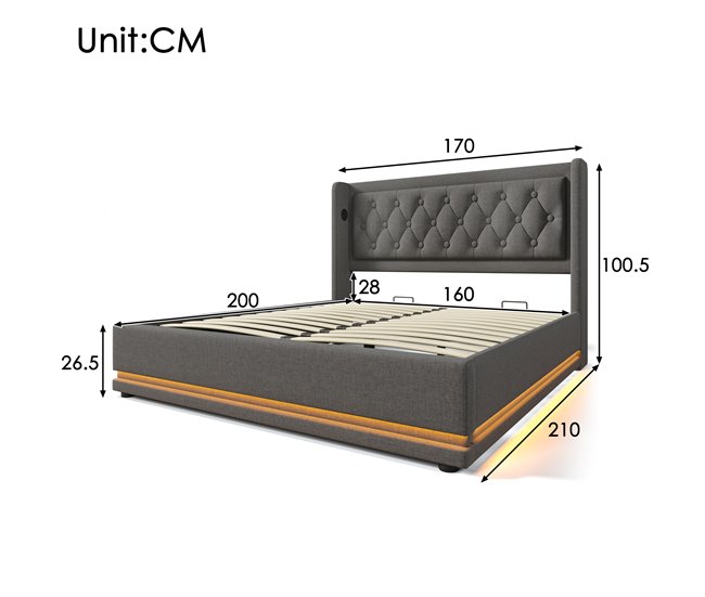 Canapés abatibles Gris