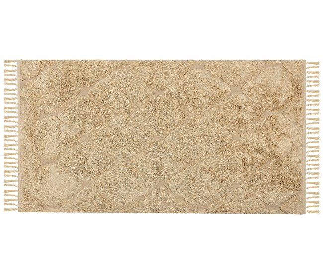 Beliani Alfombra de pelo corto SANLIURFA 80x150 Arena