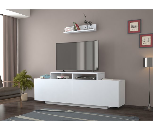 Mueble TV ALBI color blanco de 140cm Blanco