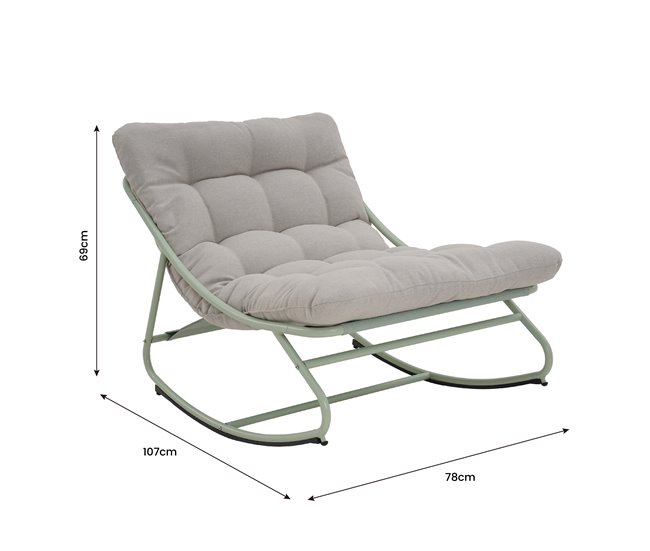 Sillón de jardín ROCKY color beige Blanco