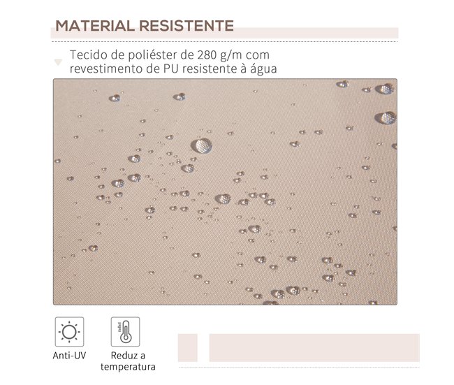 Toldo Manual Retráctil Poliéster 295x200 Crudo