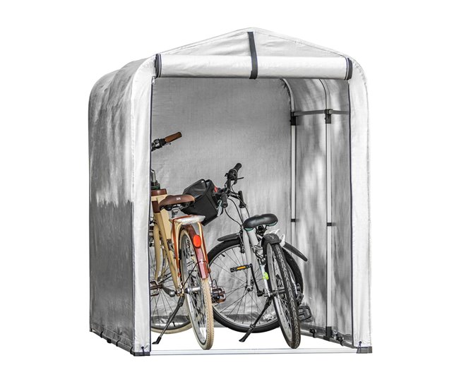 Refugio para Bicicletas Carpas para Bicicletas KLS11-L SoBuy 120x176 Plateado