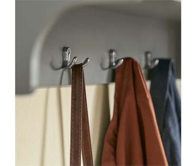 Perchero de Pared con 4 Ganchos FHK28-HG SoBuy Gris