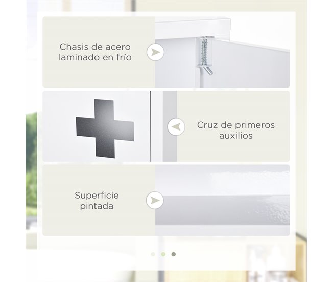 Botiquín Acero kleankin, ferretería - seguridad Blanco