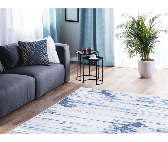 Beliani Alfombra de pelo corto BURDUR 160x230 Azul