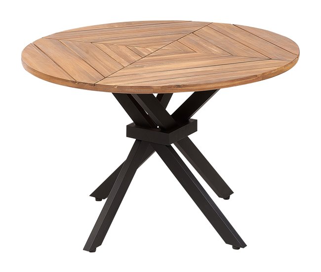 Beliani Mesa redonda LISSONE Marron