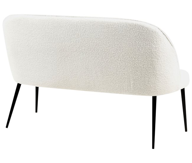 Beliani Sofá de 2 plazas Bouclé OSBY Blanco