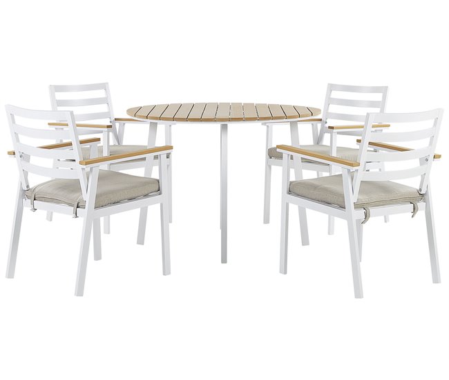 Beliani Conjunto de comedor CAVOLI Beige