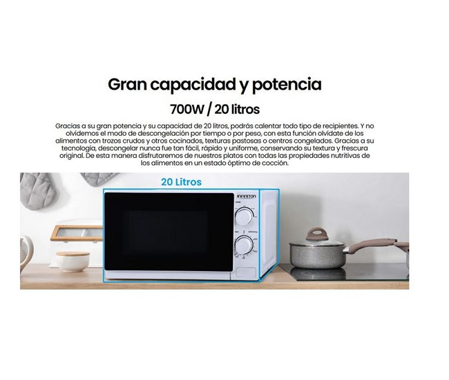 Microondas Infiniton MW-0115 20 L 700 W Blanco
