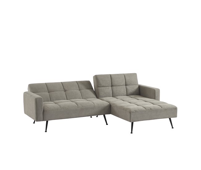 Chaise longue con cama FLO reversible 3 plazas gris Gris