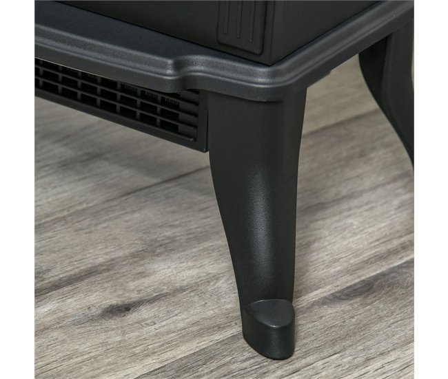 Chimenea Eléctrica Metal, Plástico HOMCOM, hogar - climatización Negro