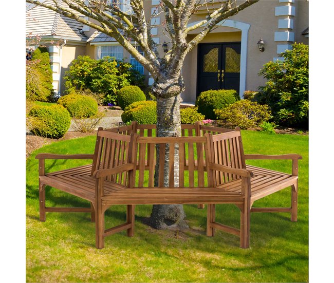 Banco de jardín - Sonja - Madera 250x250 Marron