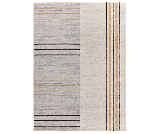 Alfombra de diseño geométrico CRAFT - ATTICGO 160x230 Gris